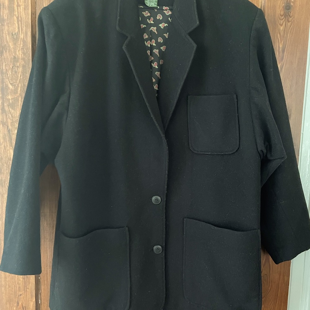 Outback Red Black Wool Cashmere Jacket L